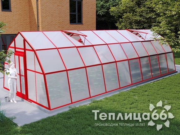 Теплица Рада Каспий под поликарбонат, 4х4 метра