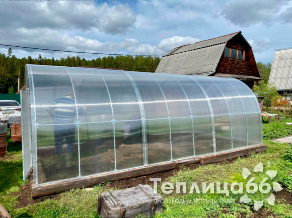 Теплица Рада Астра Премиум, оцинкованный профиль 20х30, покрытие из поликарбоната, шириной 3 метра (шаг 0,65 м)