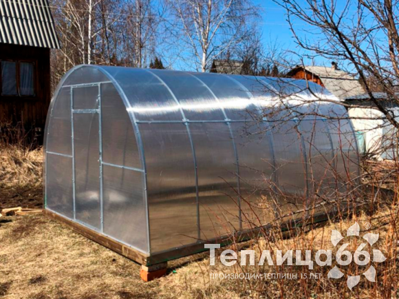 Теплица Рада Астра Люкс, оцинкованный профиль 20х40, покрытие из поликарбоната, шириной 3 метра (шаг 0,65 м)